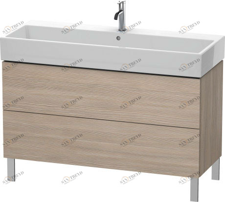 LC677903131 Тумбочка напольная L-Cube #LC6779 1184 x 459 мм Сосна серебристая, декор Duravit