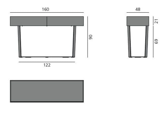 Деревянная и стеклянная консоль с ящиками more перо ARCH-00025514 - Вид №5