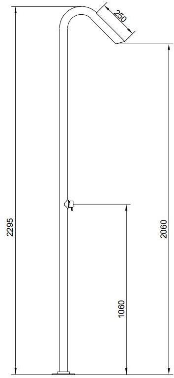 Ama Luxury Shower Открытый душ из нержавеющей стали с ручным душем Atlas sun-id-1423542 - Вид №3