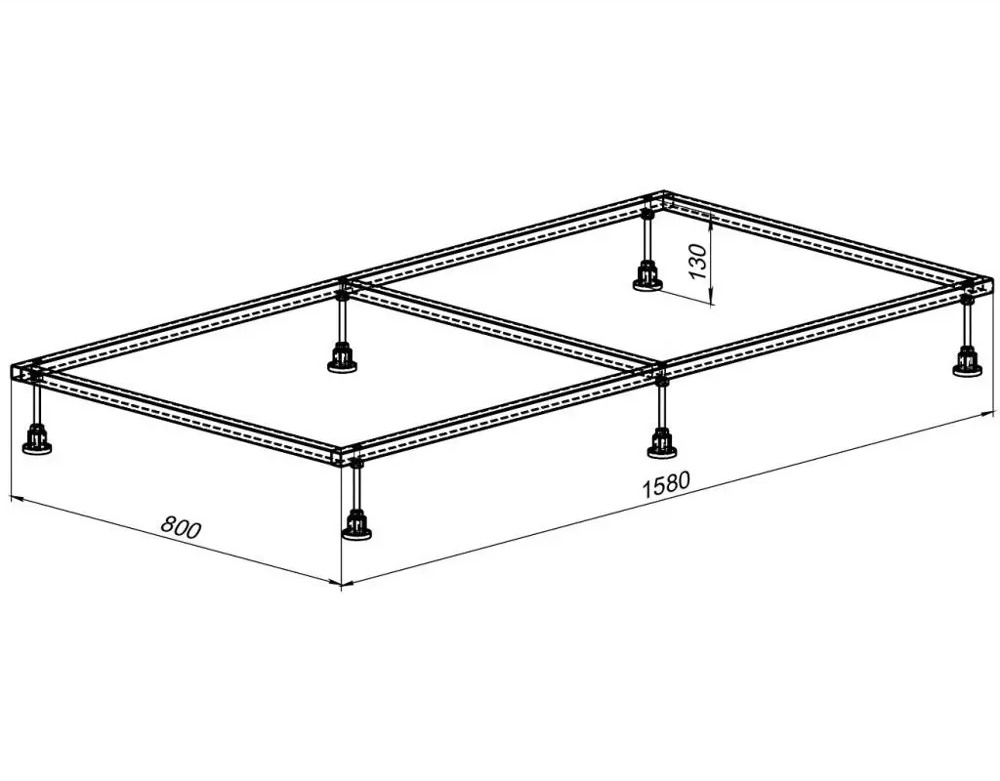 90764172 Каркас для поддона Aquanet 158x80 STLM-0975113