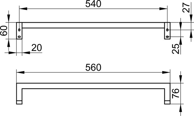 19101010600 Полотенцедержатель KEUCO Edition 90 Square - Вид №3