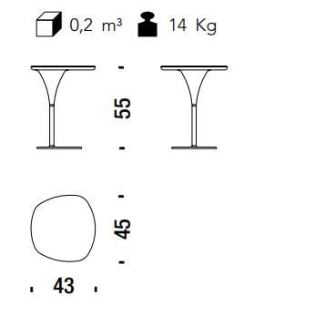 Журнальный столик Laminam® со стальным основанием MOROSO Bloomy ARCH-00142365 - Вид №8
