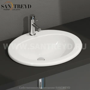 VA016BI Встроенная раковина под столешницу овальная Ceramica Globo GRACE