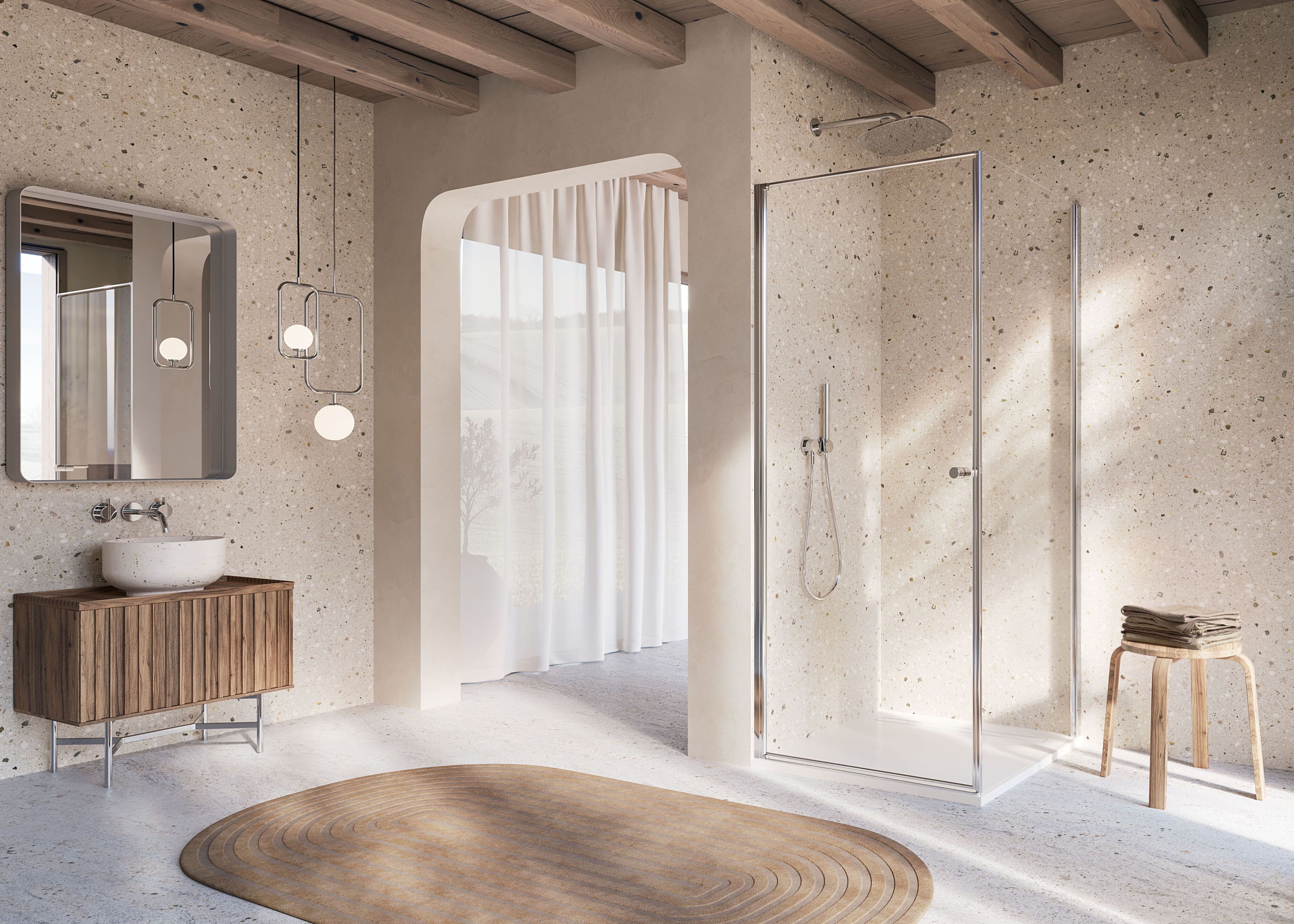 Хрустальная душевая кабина с распашной дверью DUKA Multi-S 4000 NEW ARCH-00098252 - Вид №3