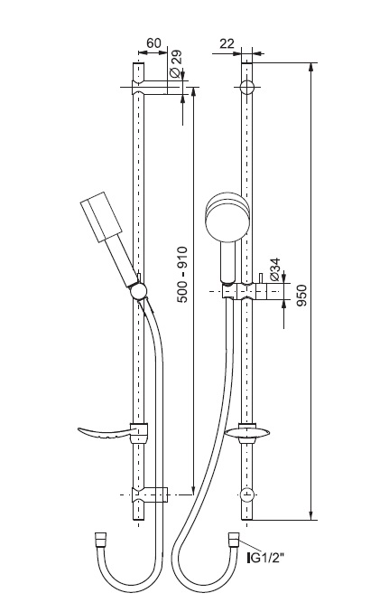 Душевой гарнитур Kaja Ipuri 27502-С 27502С - Вид №1
