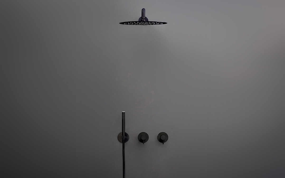 QS3300-340WB Двухсторонний душ с термостатом - черныйd line Qtoo  - Вид №1