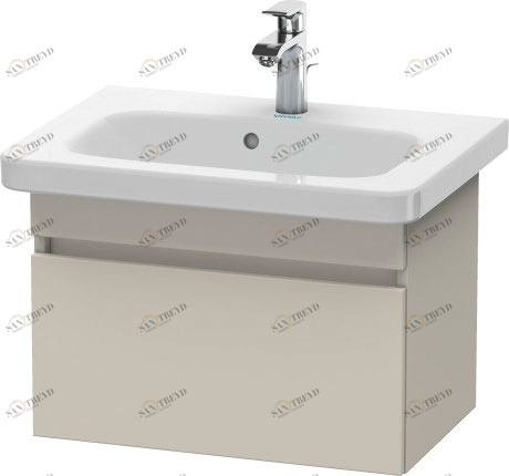 DS637909191 Тумбочка подвесная компакт DuraStyle #DS6379 580 x 368 мм Серо-коричневый декор Duravit