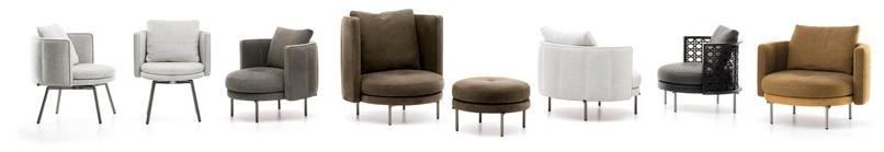 Minotti Кожаное кресло с деревянной конструкцией Torii sun-id-1516488 - Вид №3