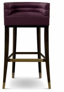 BRABBU Табурет высокий, обитый тканью, со спинкой Maa