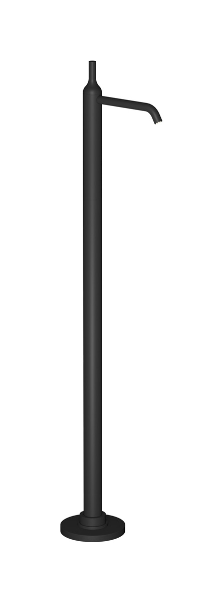 Высокий смеситель для напольной раковины в комплекте с донным клапаном. WE ARE IB bi299np Matt Black Batlo