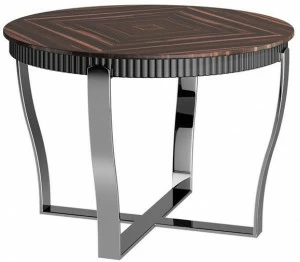 Capital Collection Круглый журнальный столик из стали и дерева