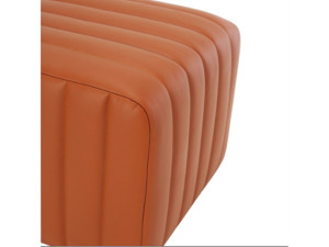 Кожаный прямоугольный пуф