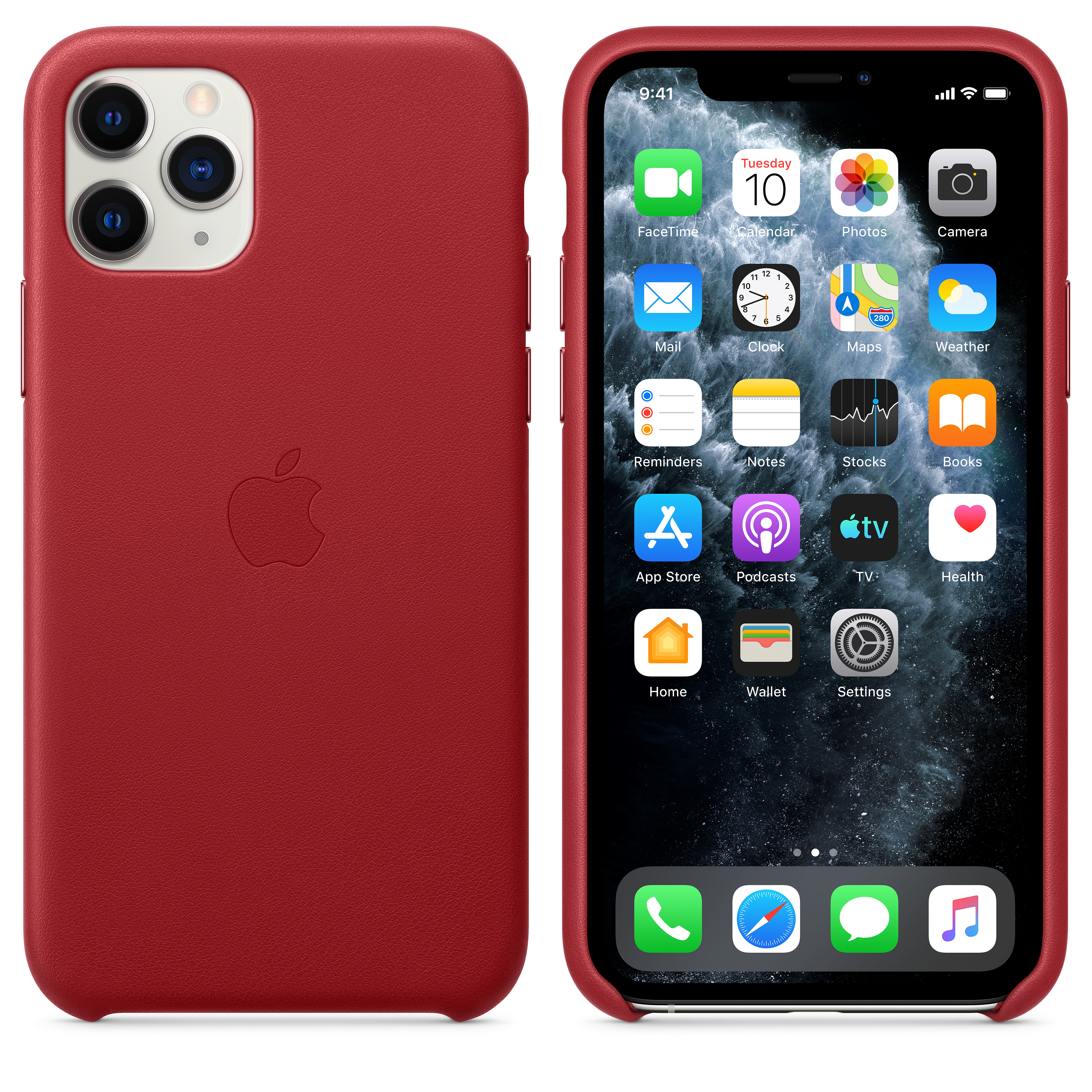 MWYF2ZM/A Iphone 11 pro leather case - (product)red Apple Santreyd  - Вид №5