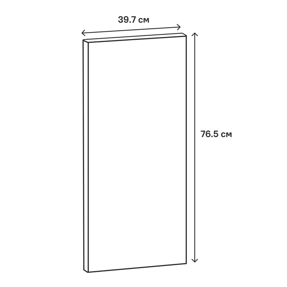 Фасад кухонный Delinia ID со стеклом Касли 39.7×76.5 см в стиле светлое дерево 86881061 STLM-1499706 - Вид №10