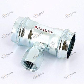 Тройник пресс-B оцинкованная сталь 35 х 1/2' х 35 IBP PC4130G0350435