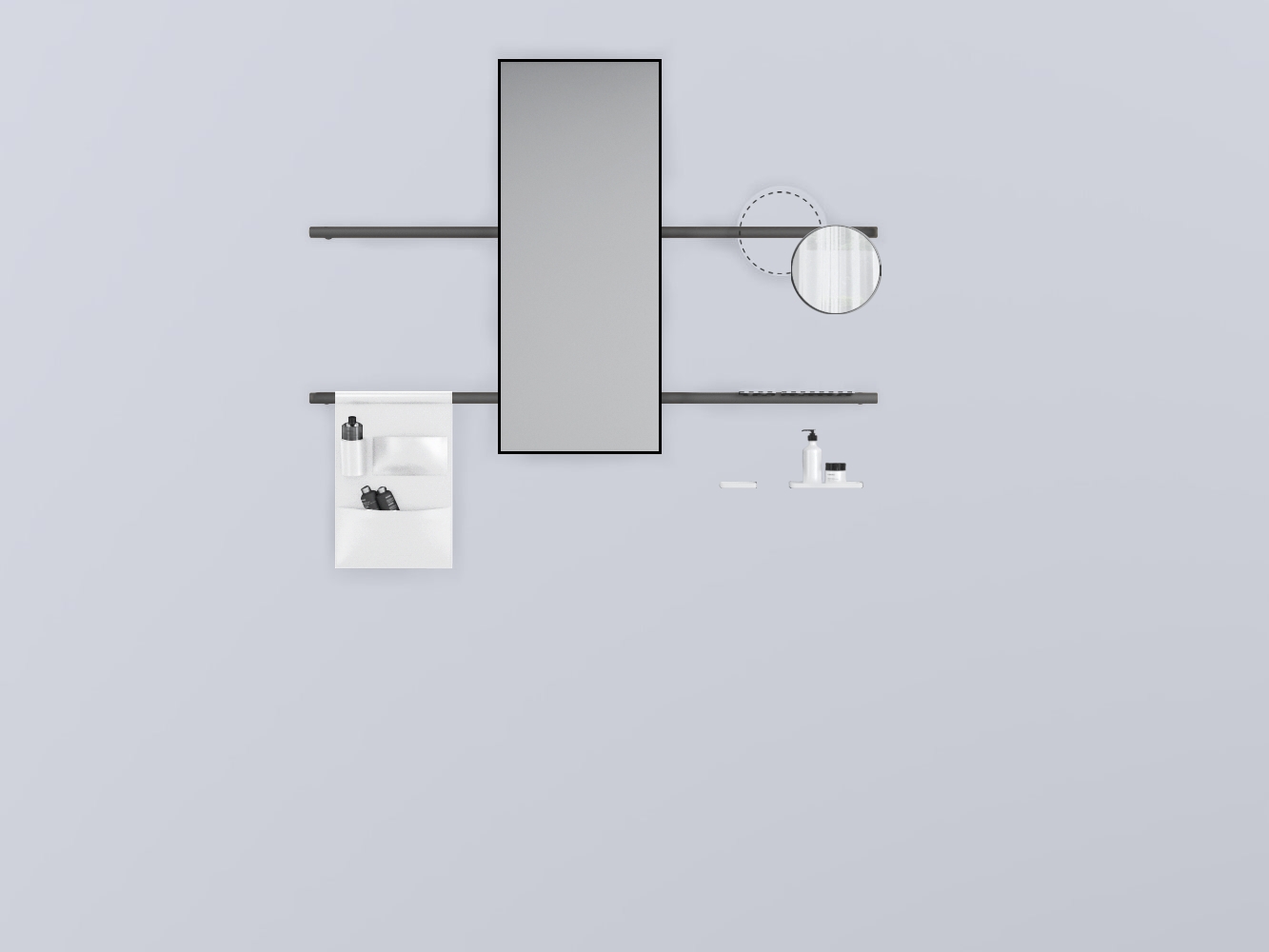 SWSTR-CM+SWSPR-NM+SWSPI-NM+SWM10-BI+SWM20-BI+SWSCR-BI прямоугольный стали cielo Siwa Ceramica Cielo
