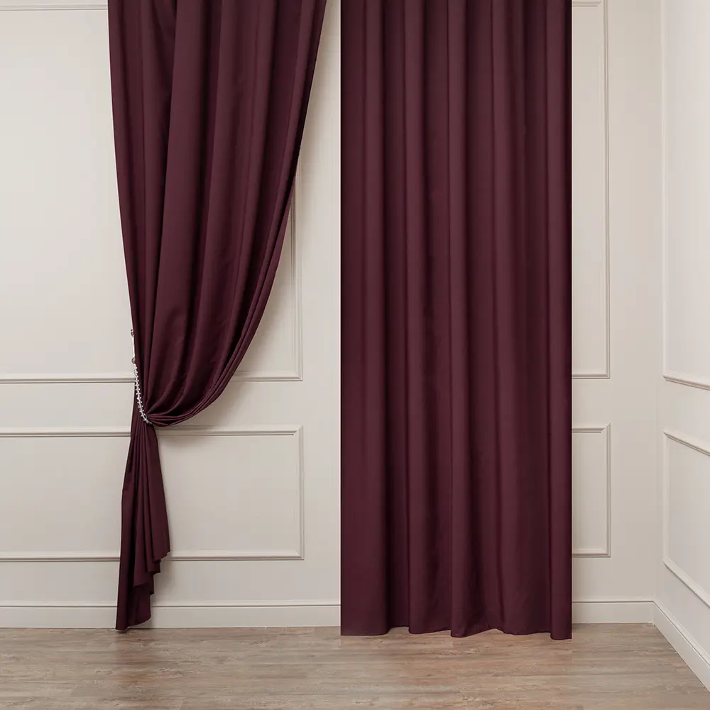 Ткань 1 м/п Fodera сатен 300 цвет бордовый TEX REPUBLIC STLM-2187764 - Вид №3