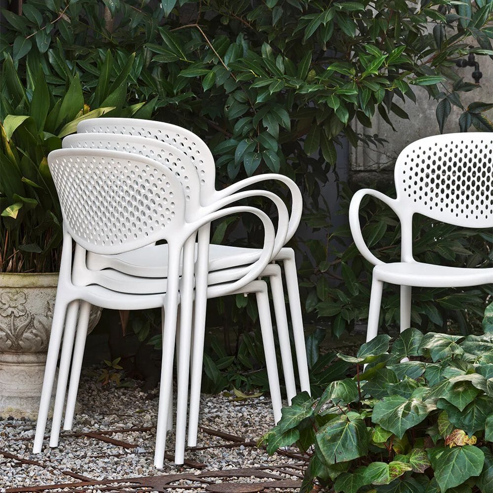 Полипропиленовый стул с открытой спинкой с подлокотниками Connubia ABBY ARCH-00131557 - Вид №2