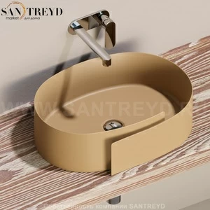 RL56L9004 Накладная раковина на столешницу  овальная Ceramica Flaminia Roll