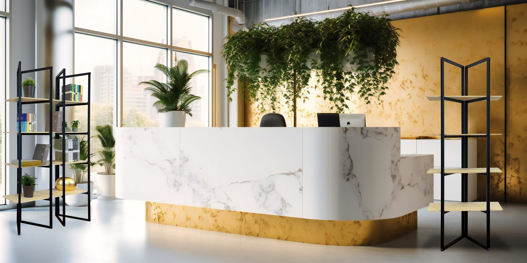 Самонесущая настенная Книжная полка из алюминия и дерева STUDIO T Ecodesign ARCH-00090930 - Вид №3