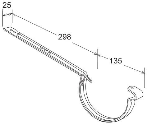 First Corporation Аист из окрашенного листового металла для желоба First plast Cin125r - Вид №1