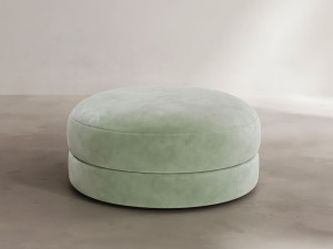 Круглый пуф из ткани