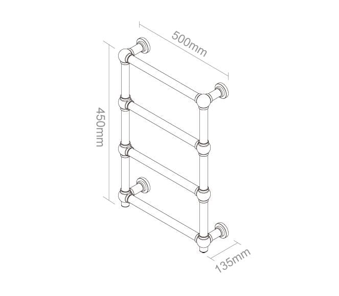 Полотенцесушитель из нержавеющей стали и меди P&Bhusri Art Classics ARCH-00091816 - Вид №2