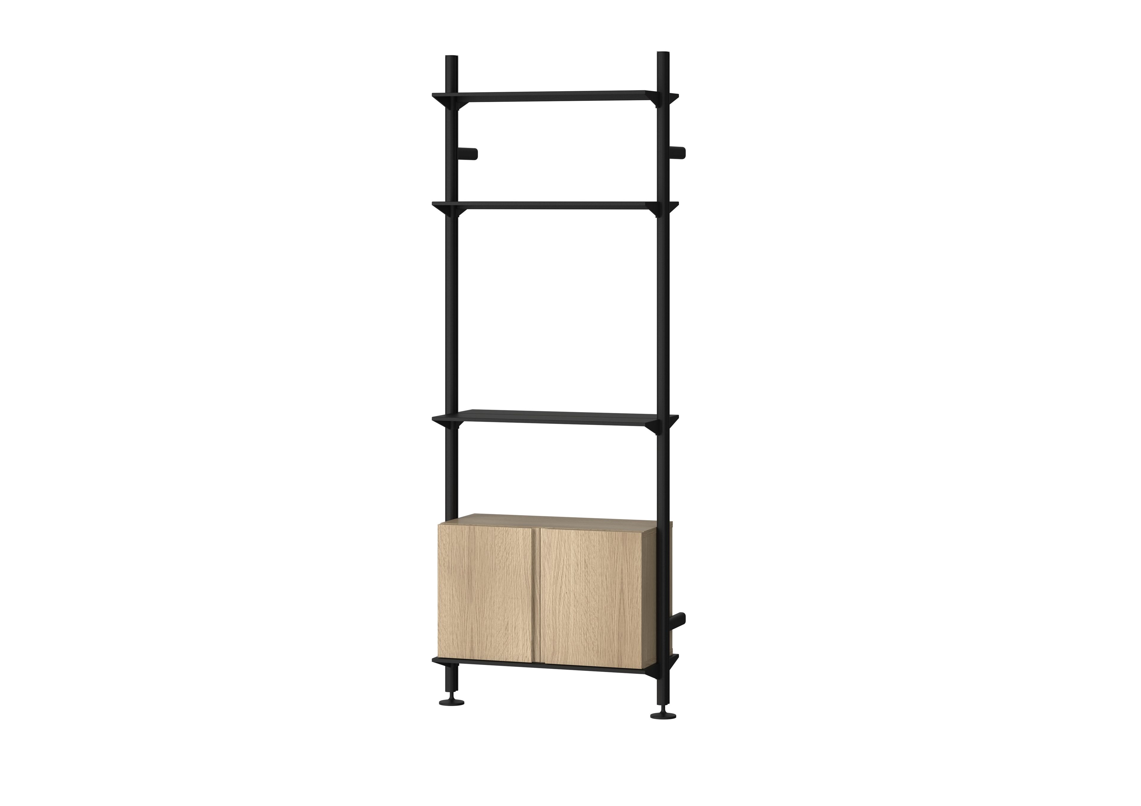 Настенный книжный шкаф из алюминия и дерева String Furniture Pira ARCH-00125988