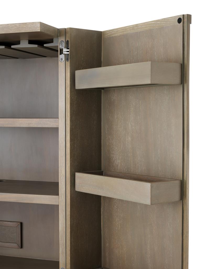 Шкаф барный деревянный 158х81 см латунь Delarenta EICHHOLTZ  00-3883364 Золото  - Вид №3