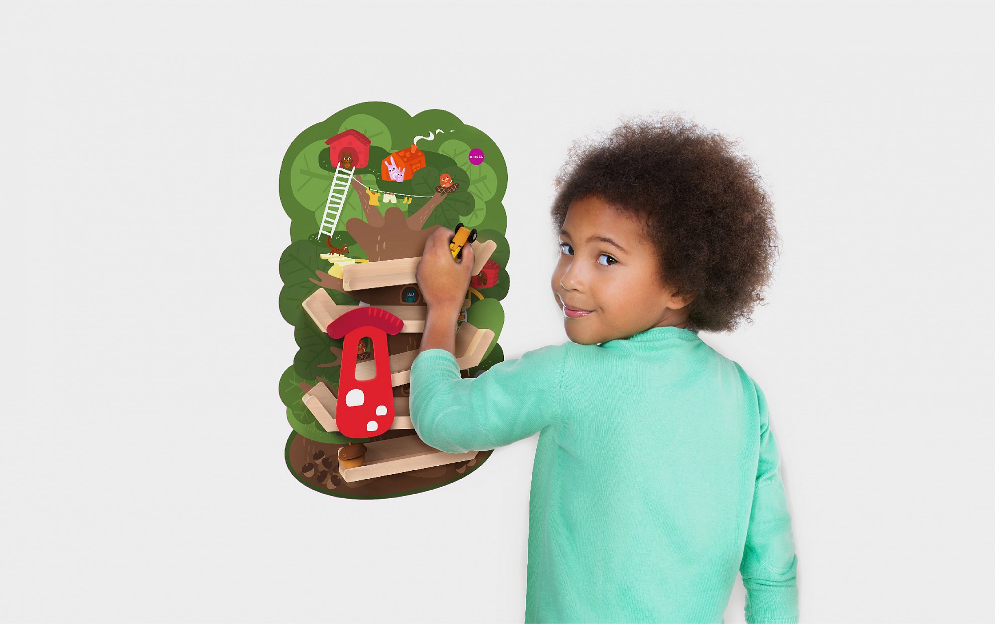 Развивающая игрушка на стену Vertiplay "Приключение на вершине дерева" ORIBEL  322595 Зеленый Santreyd  - Вид №1