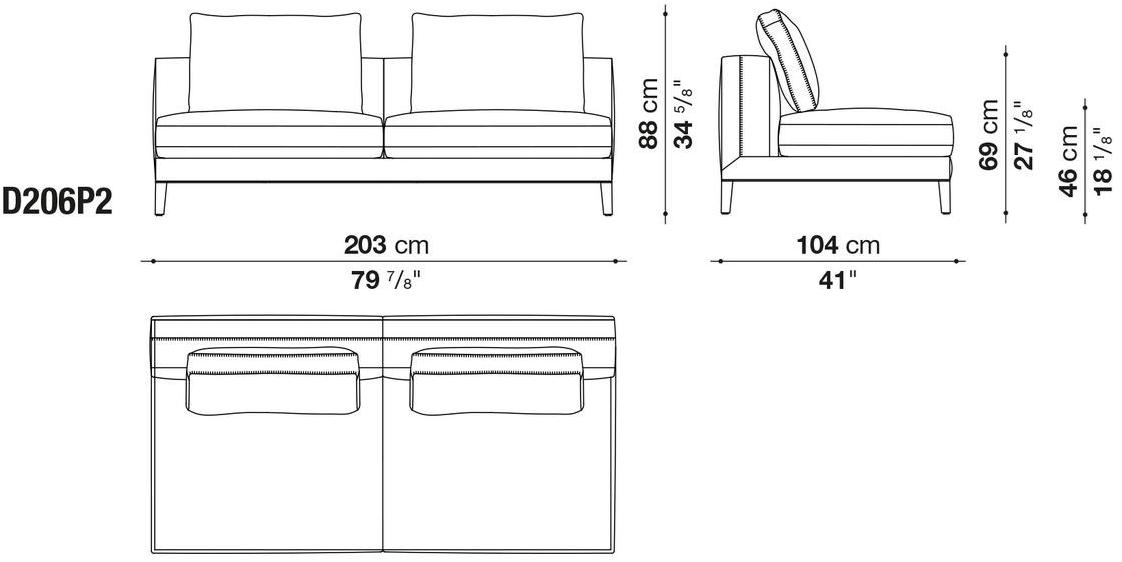 Maxalto Модульный угловой диван из ткани Dives sun-id-1407259 - Вид №13