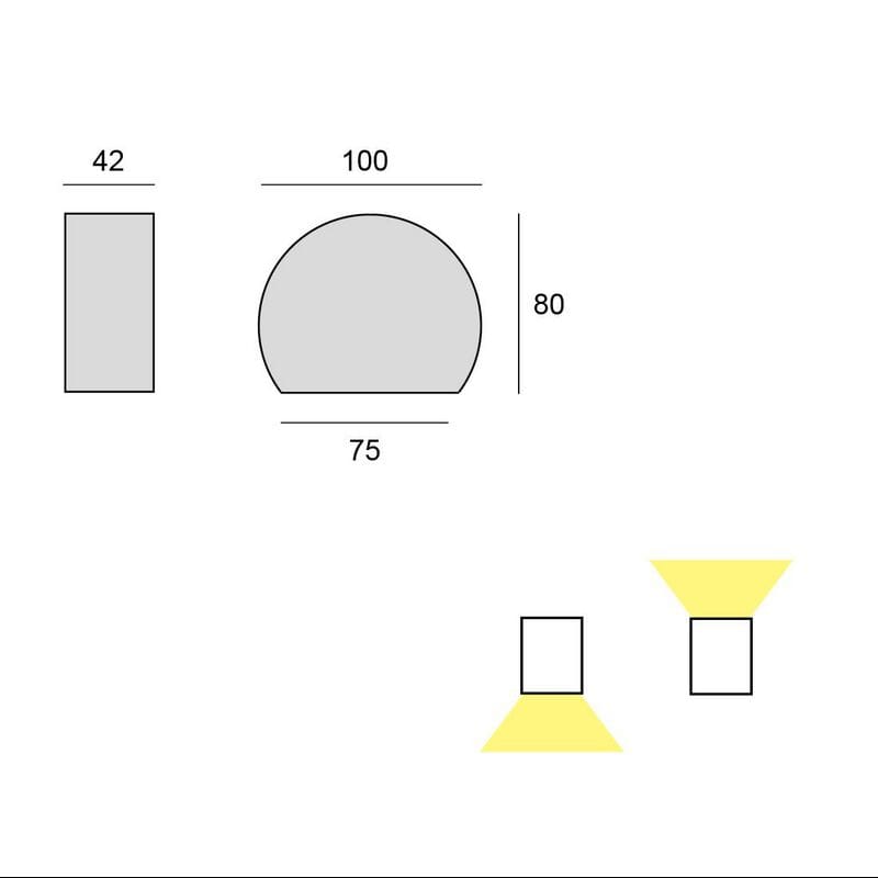 Алюминиевый настенный светодиодный маркер BEL-LIGHTING DOOMBO ARCH-00019560 - Вид №1