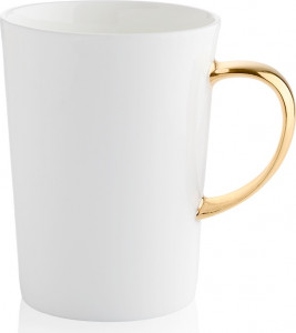 10624427 Mix&Match Кружка Mix&Match Синергия 450мл, фарфор (золотистая ручка) Фарфор костяной
