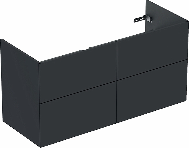 9751672111 IDO Elegant напольный шкаф для мебельной раковины с четырьмя ящиками, W = 1200 мм, черный матовый - Вид №6