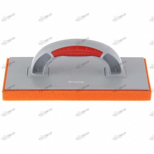 Терка пластмассовая MATRIX гидрогубчатое покрытие 18мм 270x130мм двухкомпонентная ручка 12394