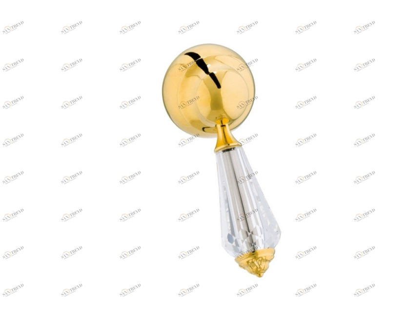 058047.F00.00 Комплект ручки Monolever с кристаллами Swarovski Золото 24К Mestre 