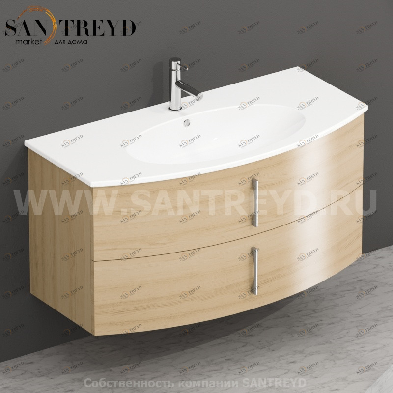 MDMC10Y6015 Тумба с двумя ящиками 100 см бежевая Globo 4ALL Италия Ceramica Globo
