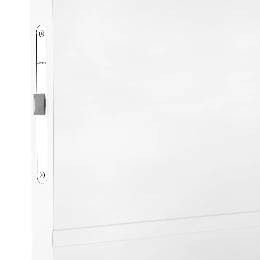 Дверь межкомнатная глухая Рива 60x200 см эмаль белый с замком ПРИНЦИП STLM-2036248 - Вид №4