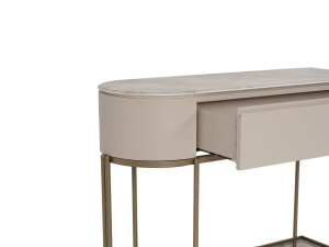 Деревянная и металлическая консоль с ящиком