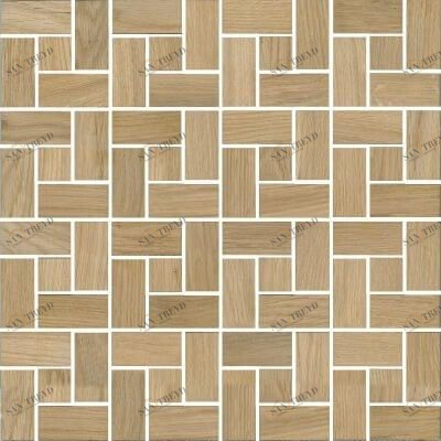 Мозаика и 3D панели из дерева Tarsi Городок 401 Дуб Селект с брашью (Текстурированная) 331х331 мм 1401100129