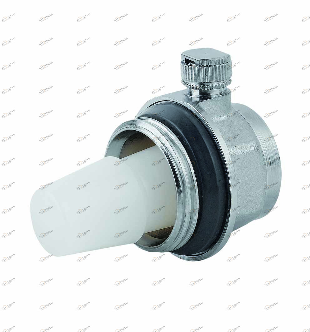 Carlo Poletti V04501G Клапан ручной выпуска воздуха для радиаторов, пластиковая рукоятка и кольцо PTFE 