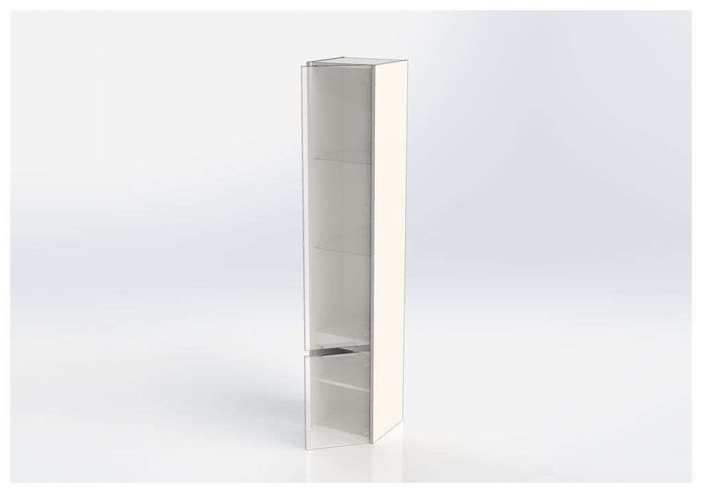 Шкаф-пенал для ванной Aquanet Коста 35 белый/дуб антик 00188408 - Вид №5