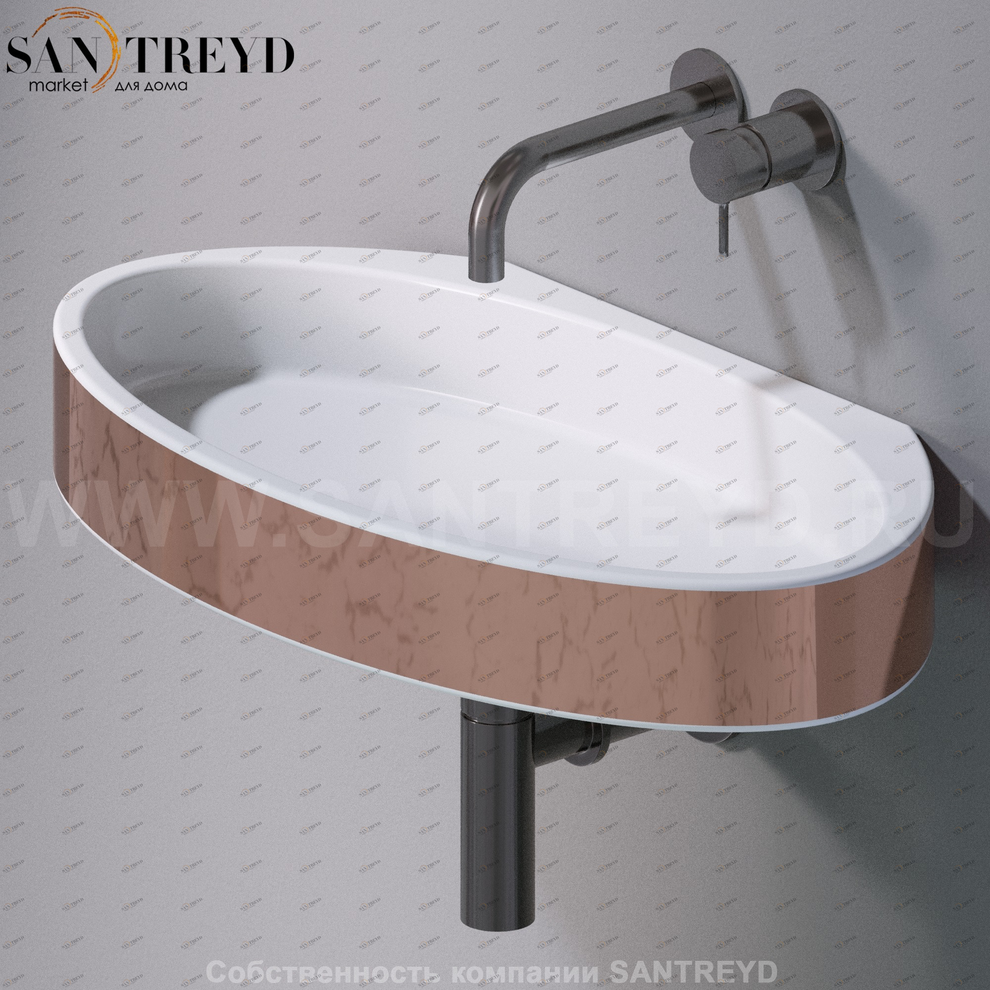 L015T1RPV4.257 Подвесная раковина настенная овальная A. e T. Italia P35 AeT ITALIA