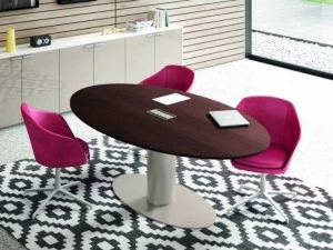 Bralco Овальный стол для совещаний с системой управления кабелями Take off evolution