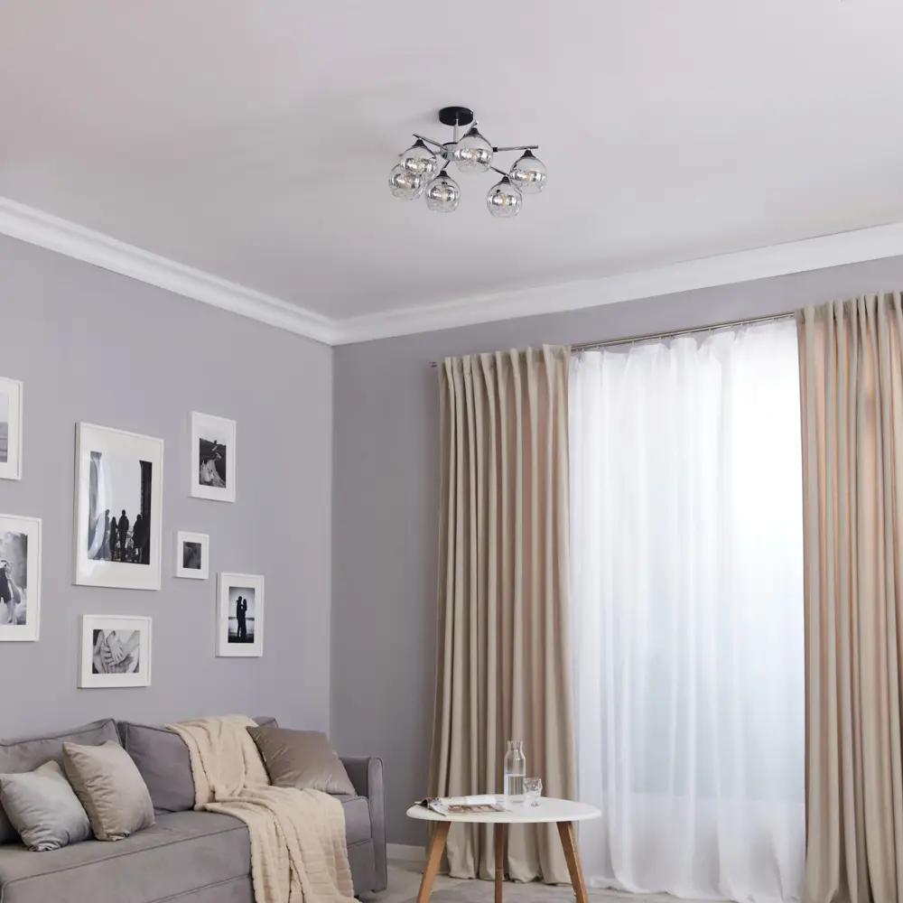 Люстра потолочная Escada 693/6P, 6 ламп, 22 м², цвет черный STLM-2157013 - Вид №8