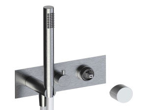 Настенный смеситель для ванны с одной ручкой из нержавеющей стали с ручным душем