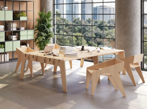 Секционный стол из тополя