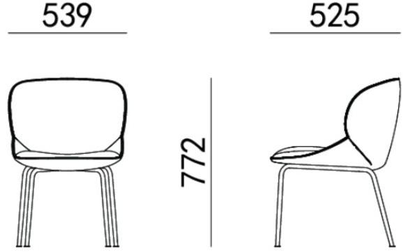 HC28 Cosmo Стул из мягкой ткани  21f010  - Вид №1