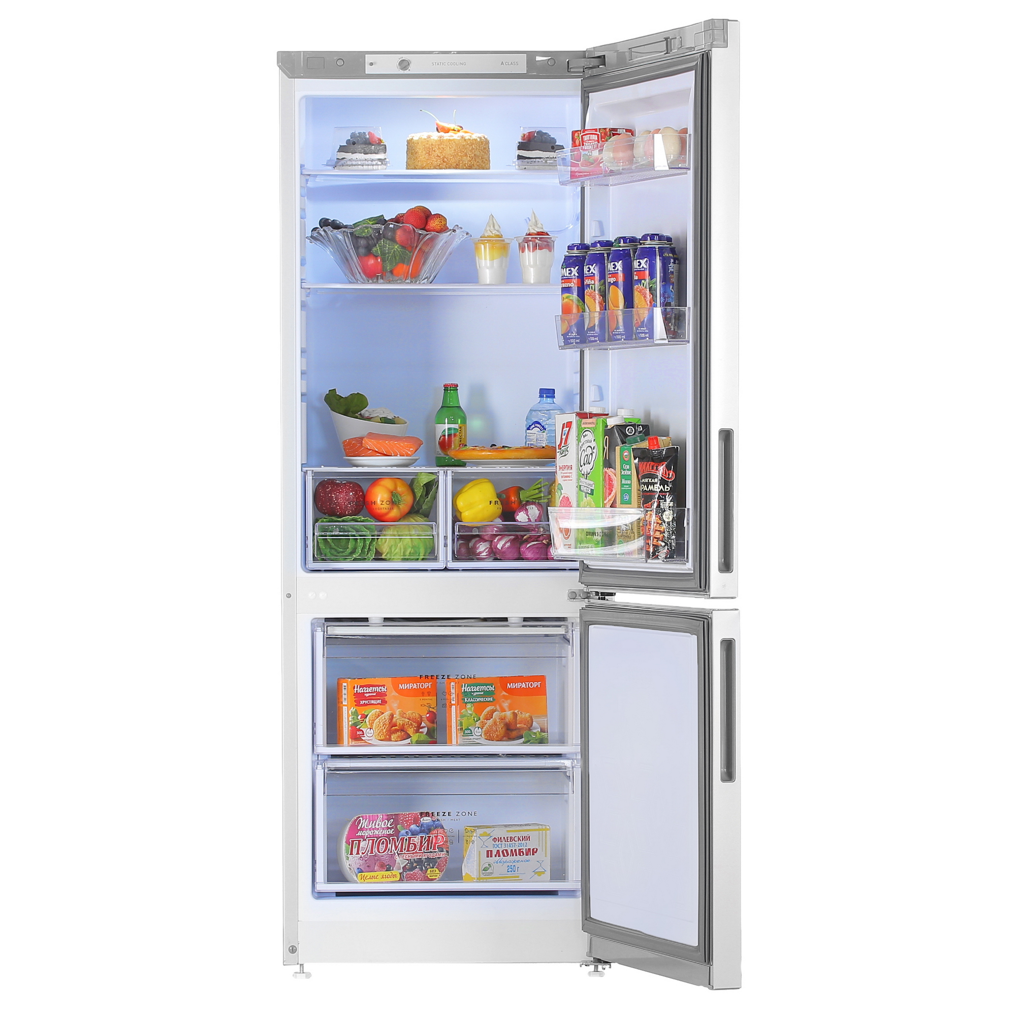 5348107 Холодильник с морозильником   Бирюса M6034 серый STDN-0065424 - Вид №5