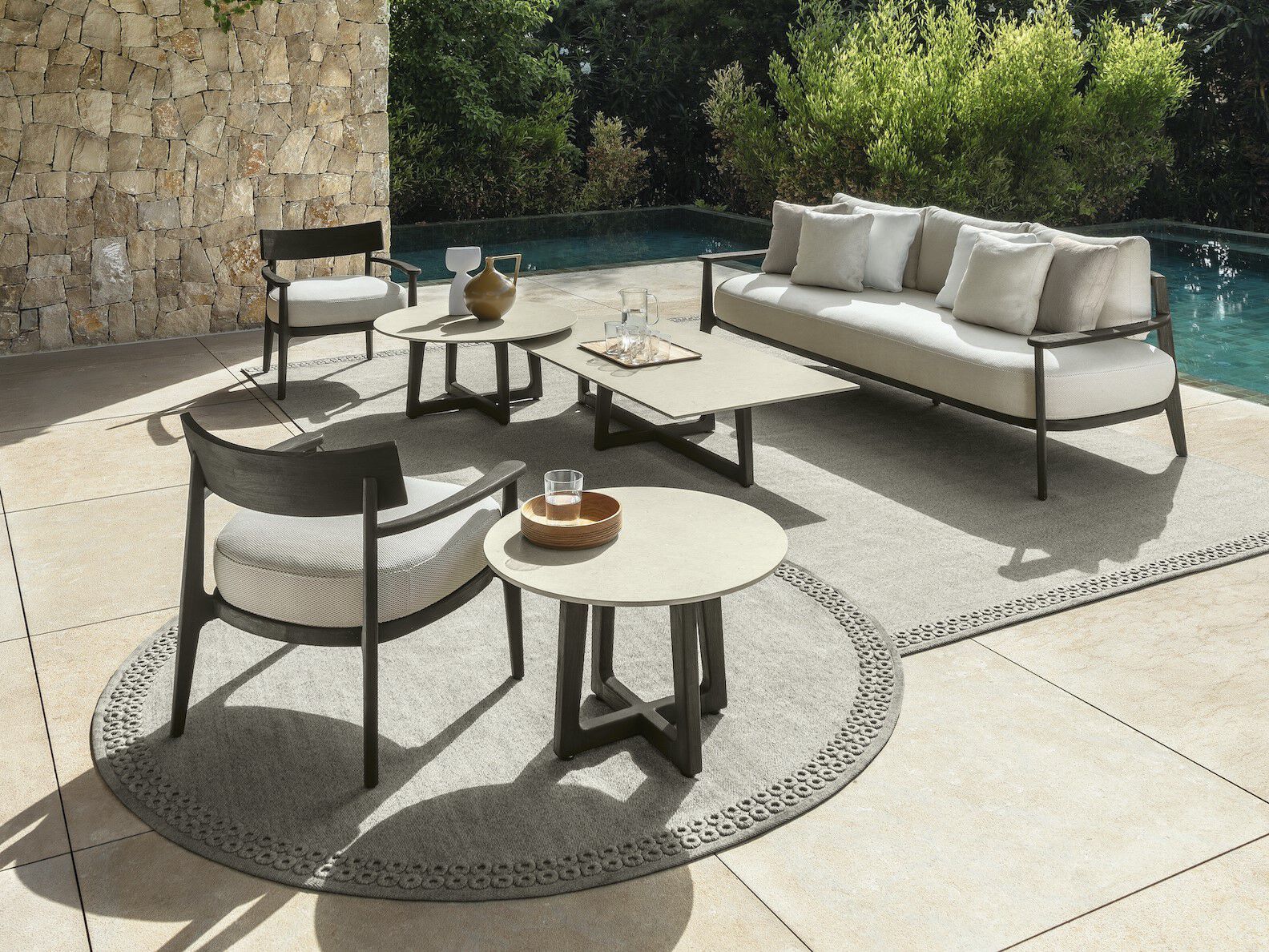 Садовое кресло из розового дерева с подлокотниками Talenti Ever ARCH-00020077 - Вид №1